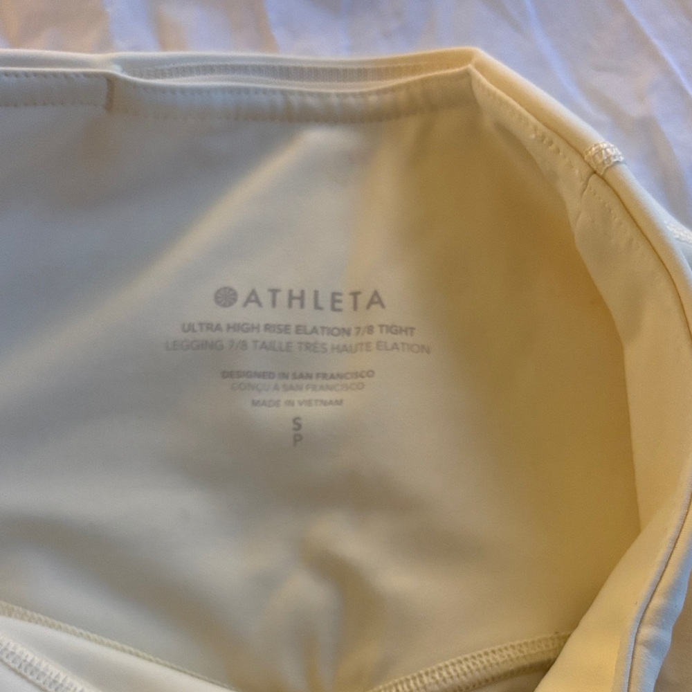 Athleta Bra/Leggings Set in Glow (Butter Yellow) Size S - Picture 8 of 9